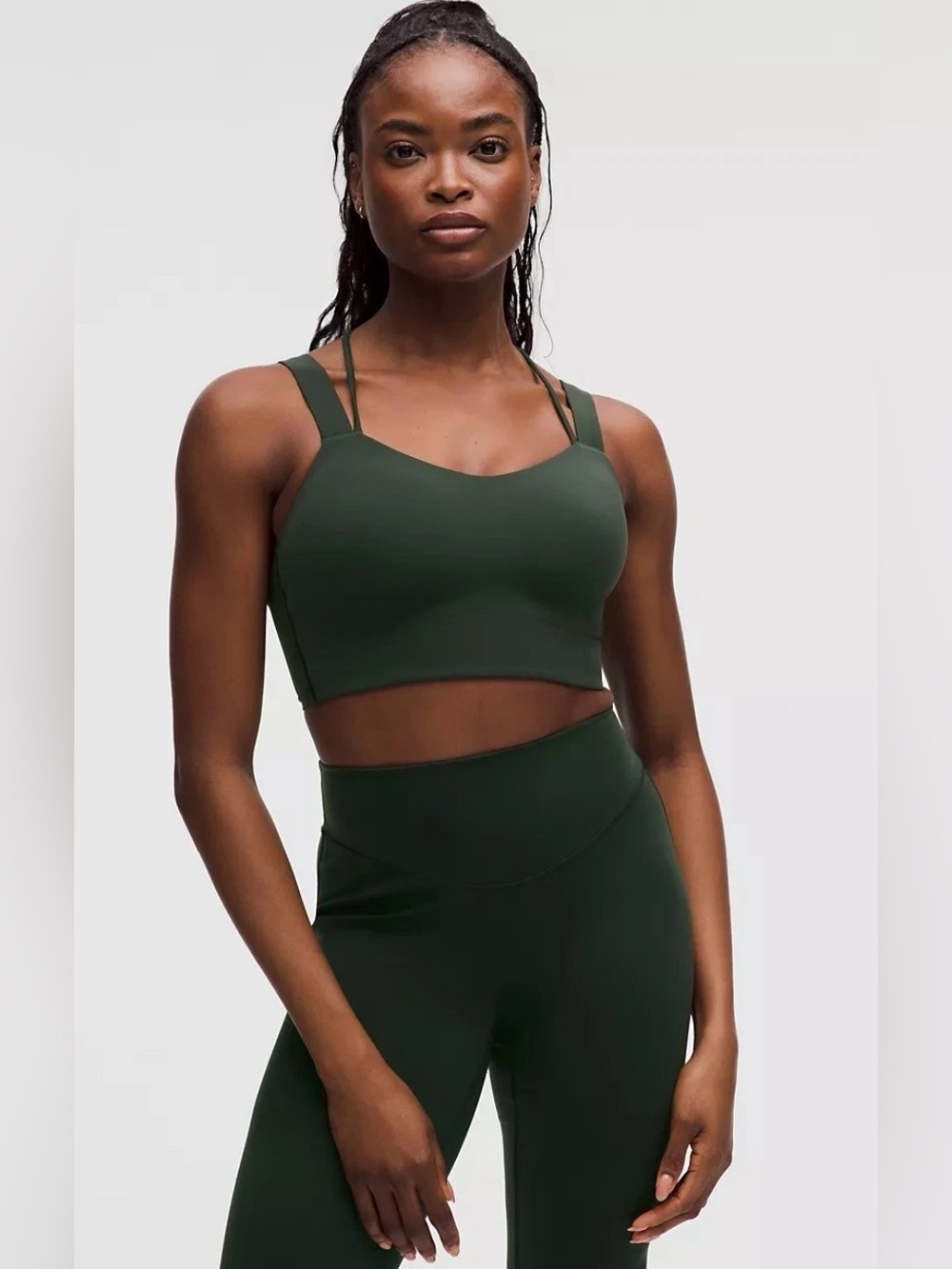Lululemon NWT Like A Cloud Longline Bra Forest Green Size 6 D/DD